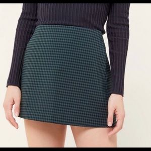 COPY - Urban Outfitters Green Gingham Mini Skirt